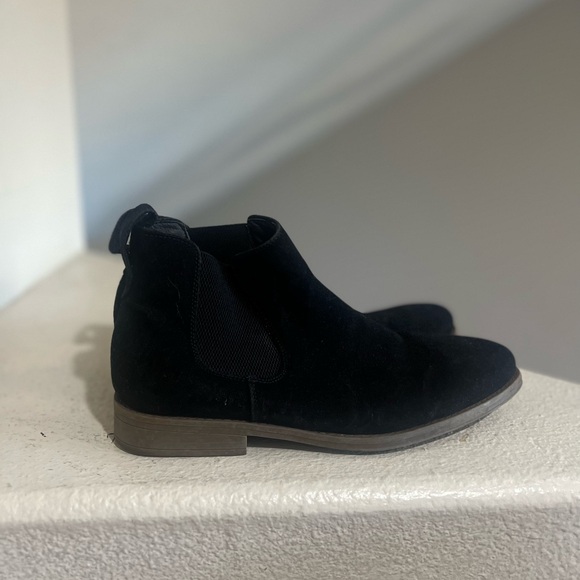 Jousen Chelsea Boots Black Casual Suede Elastic Ankle Boots Men’s Size 11 - Picture 2 of 11